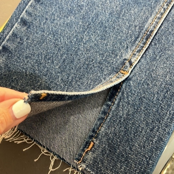 NWT ZARA Super High Rise Straight Leg Long Length 💯 Cotton Denim Jean 38/6 - Picture 9 of 11
